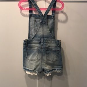 Cat & Jack Bottoms - Denim Overalls With Lace Trim Cat & Jack Bottoms - Denim Overalls With Lace Trim
